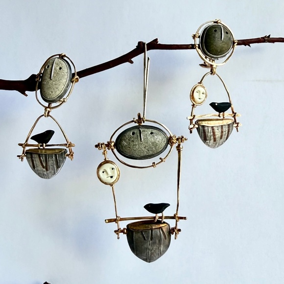 Carolyn Morris Bach Brooch and Earrings Set - Picture 1 of 15